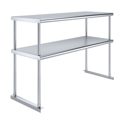 AmGood 18 in. x 48 in. Metal Double-Tier Shelf