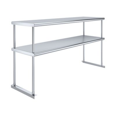 AmGood 18 in. x 60 in. Metal Double-Tier Shelf