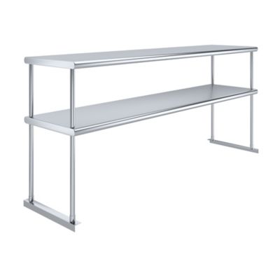 AmGood 18 in. x 72 in. Metal Double-Tier Shelf