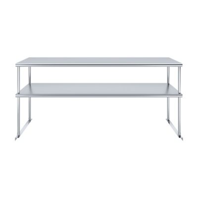 Image showing  18 in. x 72 in. Metal Double-Tier Shelf