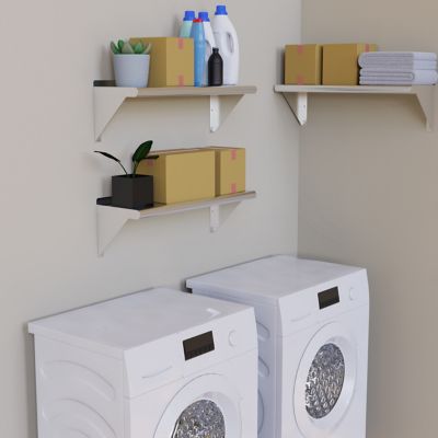 Image showing  6 in. x 36 in. Metal Wall-Mount Shelf