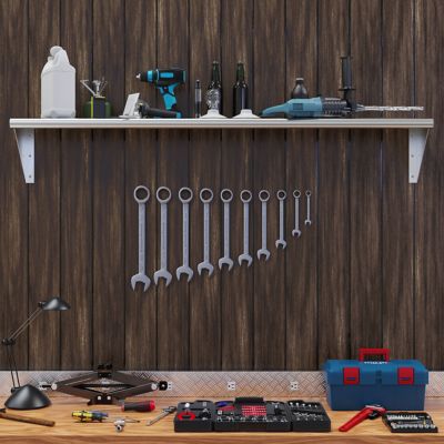 Image showing  6 in. x 48 in. Metal Wall-Mount Shelf