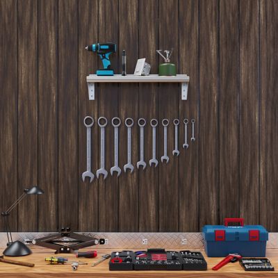 Image showing  8 in. x 24 in. Metal Wall Mount Shelf