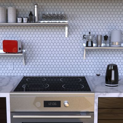 Image showing  8 in. x 48 in. Metal Wall Mount Shelf