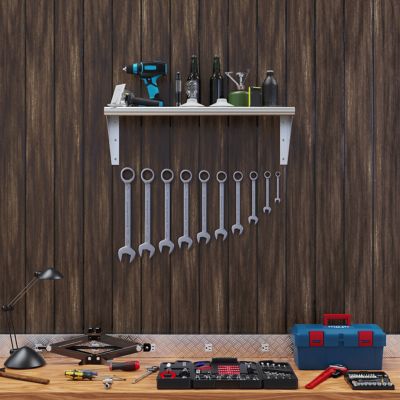 Image showing 5 th AmGood 10 in. x 24 in. Metal Wall Mount Shelf