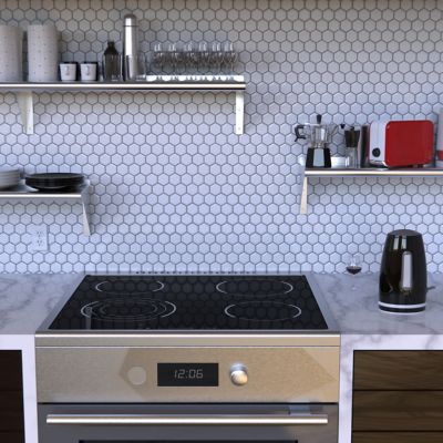 Image showing 7 th AmGood 10 in. x 72 in. Metal Wall Mount Shelf