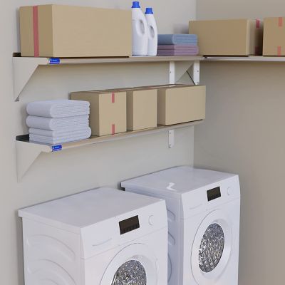 Image showing 5 th AmGood 12 in. x 60 in. Metal Wall Mount Shelf