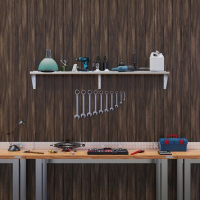 Image showing  12 in. x 72 in. Metal Wall Mount Shelf