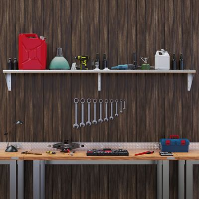 Image showing  12 in. x 96 in. Metal Wall-Mount Shelf