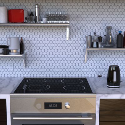 Image showing 7 th AmGood 12 in. x 96 in. Metal Wall-Mount Shelf