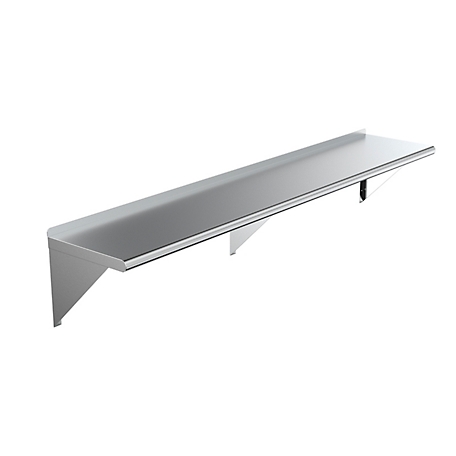 AmGood 14 in. x 72 in. Metal Wall Mount Shelf