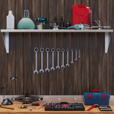 Image showing  16 in. x 60 in. Metal Wall Mount Shelf