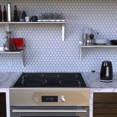 Image showing 7 th AmGood 16 in. x 72 in. Metal Wall Mount Shelf