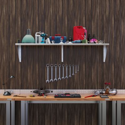 Image showing  18 in. x 72 in. Metal Wall Mount Shelf