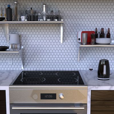 Image showing 7 th AmGood 18 in. x 72 in. Metal Wall Mount Shelf