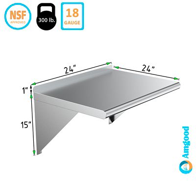 Image showing  24 in. x 24 in. Metal Wall Mount Shelf