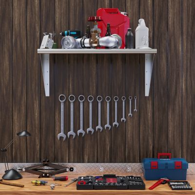 Image showing  24 in. x 48 in. Metal Wall Mount Shelf
