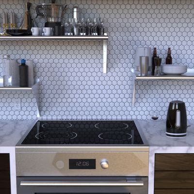 Image showing  24 in. x 60 in. Metal Wall-Mount Shelf