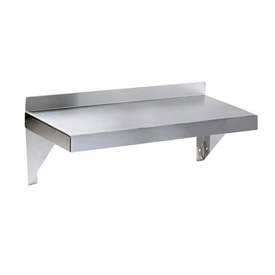 AmGood 6 in. x 16 in. Metal Shelf Square Edge