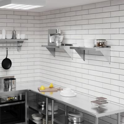 Image showing  12 in. x 24 in. Metal Shelf Square Edge