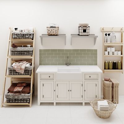 Image showing 5 th AmGood 12 in. x 24 in. Metal Shelf Square Edge