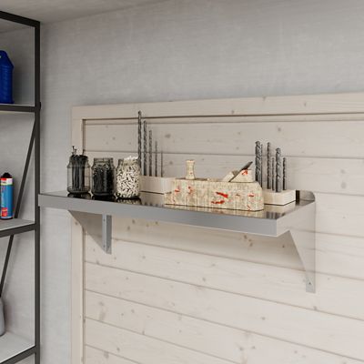 Image showing  12 in. x 30 in. Metal Shelf Square Edge