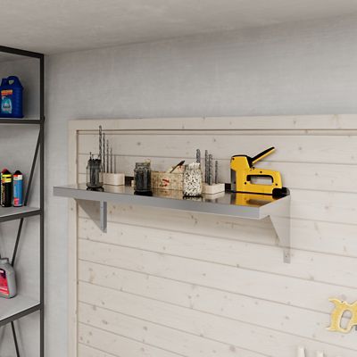 Image showing  12 in. x 36 in. Metal Shelf Square Edge