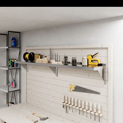 Image showing  12 in. x 72 in. Metal Shelf Square Edge