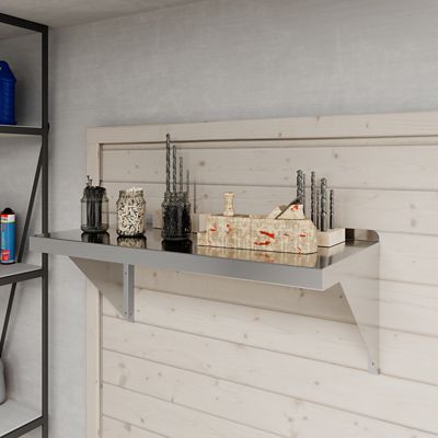 Image showing  14 in. x 30 in. Metal Shelf Square Edge