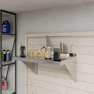 Image showing  18 in. x 24 in. Metal Shelf Square Edge