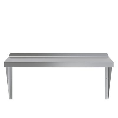 AmGood 18 in. x 30 in. Metal Shelf Square Edge