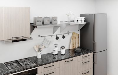 Image showing  18 in. x 30 in. Metal Shelf Square Edge