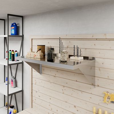 Image showing  18 in. x 36 in. Metal Shelf Square Edge