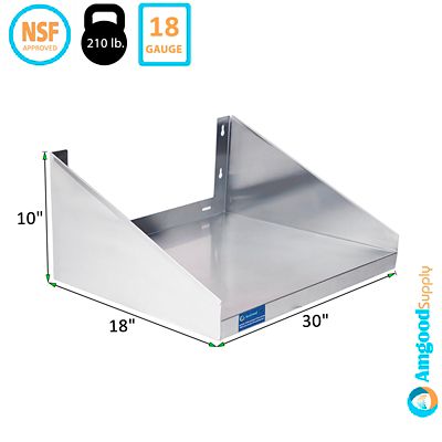 Image showing  18 in. x 30 in. Metal Microwave Shelf