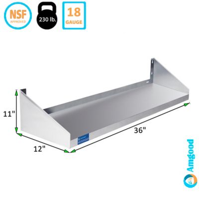 Image showing  12 in. x 36 in. Shelf with Side Guards
