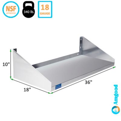 Image showing  18 in. x 36 in. Shelf with Side Guards