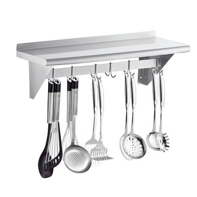 Image showing  12 in. x 36 in. Metal Pot Rack with Shelf