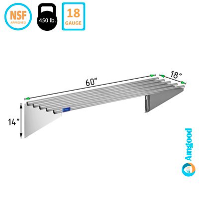 Image showing  60 in. x 18 in. Tubular Wall Shelf