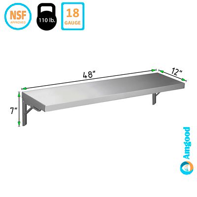Image showing  12 in. x 60 in. Folding Wall Shelf