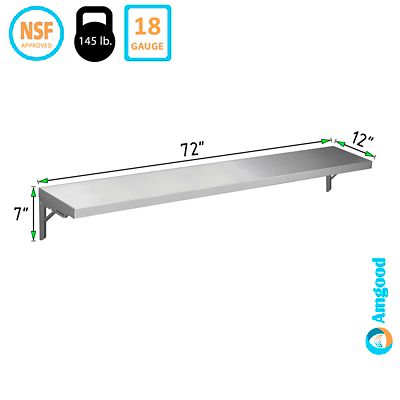 Image showing  12 in. x 72 in. Folding Wall Shelf