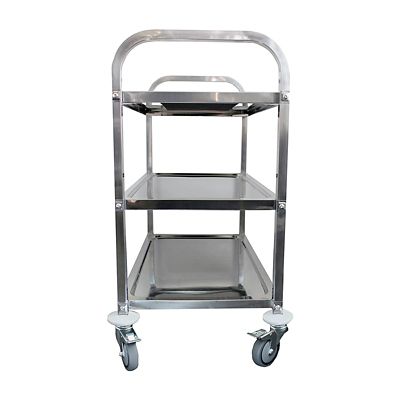 Image showing 5 th AmGood 38 x 20 in. Stainless Steel Dining Cart