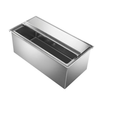 AmGood 18 in. x 30 in. Metal Drop-In Ice Bin