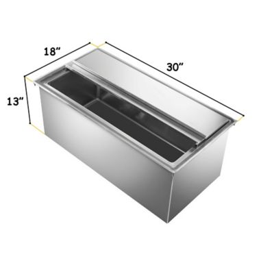 Image showing  18 in. x 30 in. Metal Drop-In Ice Bin
