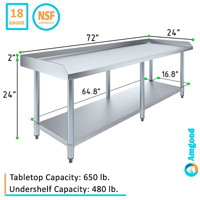 Image showing  Metal Equipment Stand 24 x 72in.