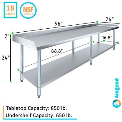 Image showing  Metal Equipment Stand 24 x 96in.