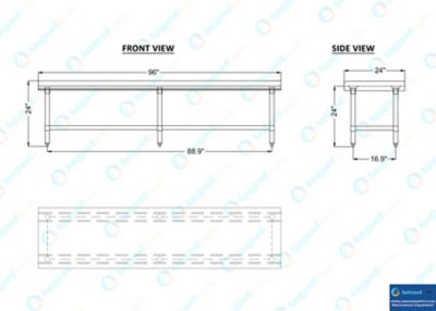 Image showing  Metal Equipment Stand 24 x 96in.