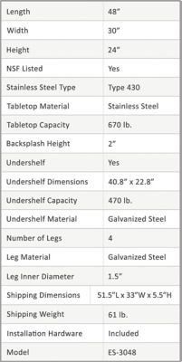 Image showing  Metal Equipment Stand, 30 x 48in.
