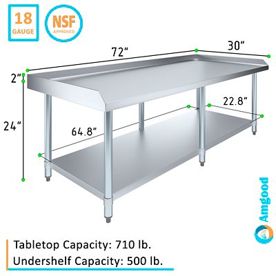 Image showing  Metal Equipment Stand, 30 x 72in.