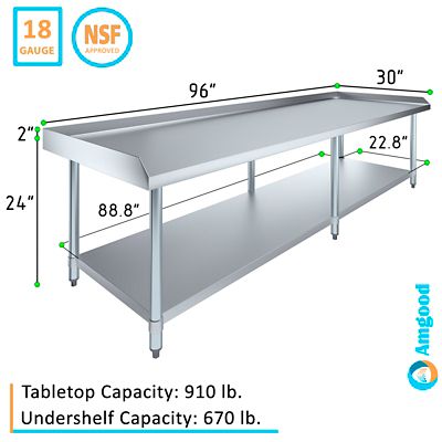 Image showing  Metal Equipment Stand, 30 x 96in.
