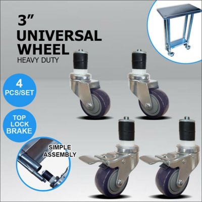 AmGood 3in. Casters for Stainless Steel Table